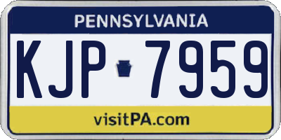 PA license plate KJP7959
