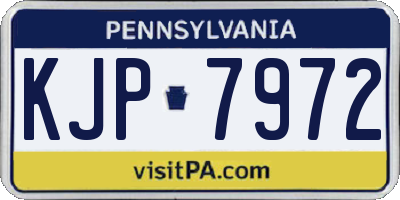 PA license plate KJP7972