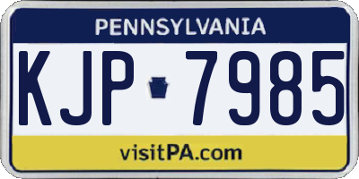 PA license plate KJP7985