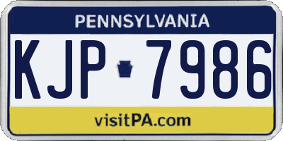 PA license plate KJP7986