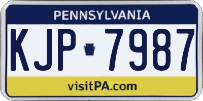 PA license plate KJP7987