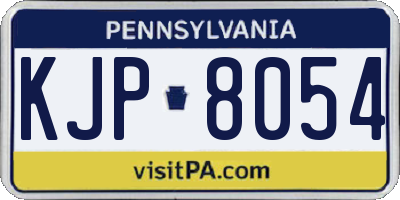 PA license plate KJP8054