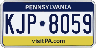 PA license plate KJP8059
