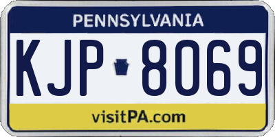 PA license plate KJP8069