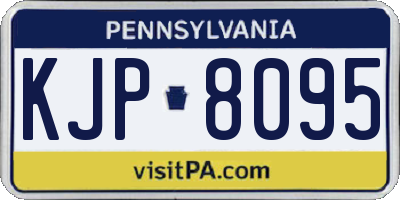 PA license plate KJP8095