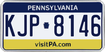 PA license plate KJP8146