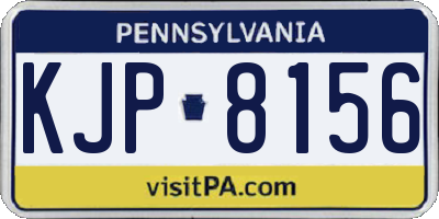PA license plate KJP8156