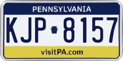 PA license plate KJP8157
