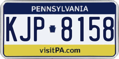 PA license plate KJP8158