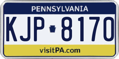 PA license plate KJP8170