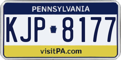 PA license plate KJP8177