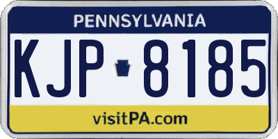 PA license plate KJP8185