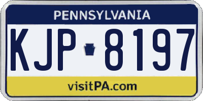 PA license plate KJP8197