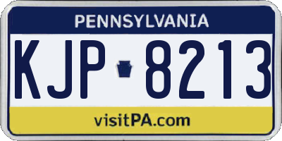 PA license plate KJP8213