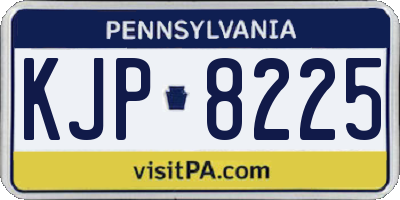 PA license plate KJP8225