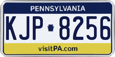 PA license plate KJP8256