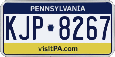 PA license plate KJP8267