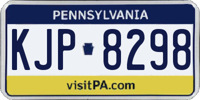 PA license plate KJP8298
