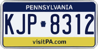 PA license plate KJP8312