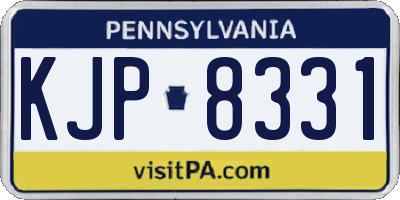 PA license plate KJP8331