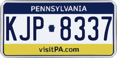 PA license plate KJP8337