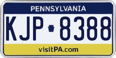 PA license plate KJP8388