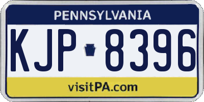 PA license plate KJP8396