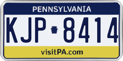 PA license plate KJP8414