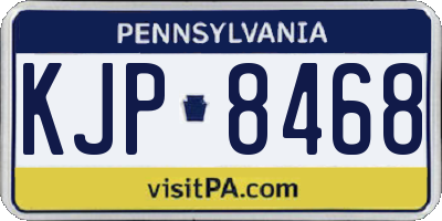 PA license plate KJP8468