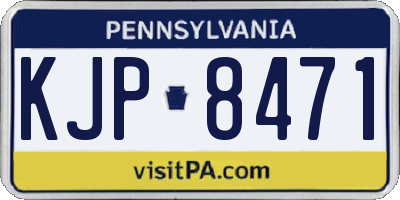 PA license plate KJP8471