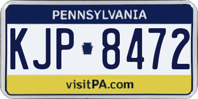 PA license plate KJP8472
