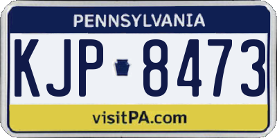 PA license plate KJP8473