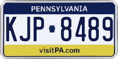 PA license plate KJP8489