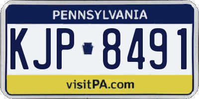 PA license plate KJP8491