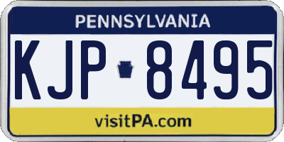 PA license plate KJP8495