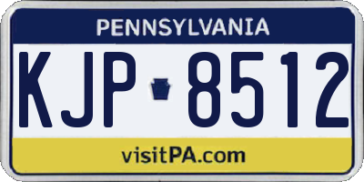 PA license plate KJP8512