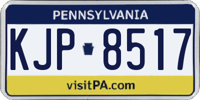 PA license plate KJP8517