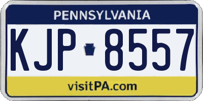 PA license plate KJP8557