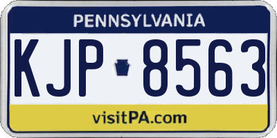 PA license plate KJP8563