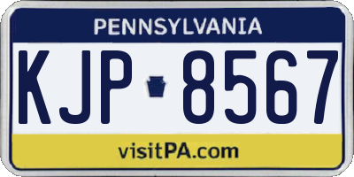 PA license plate KJP8567