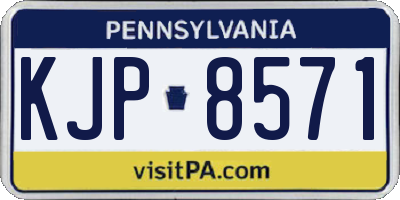 PA license plate KJP8571