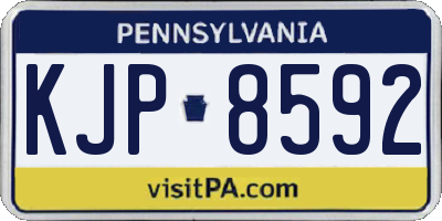PA license plate KJP8592
