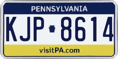 PA license plate KJP8614