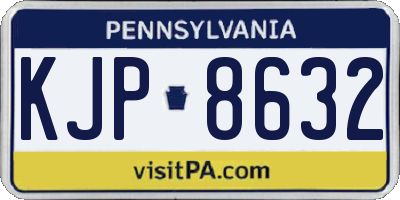 PA license plate KJP8632
