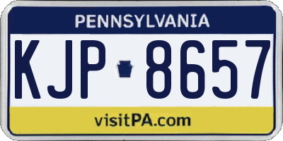 PA license plate KJP8657