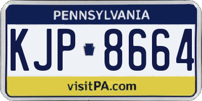 PA license plate KJP8664