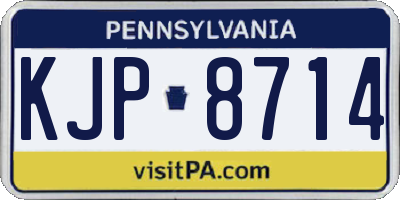 PA license plate KJP8714