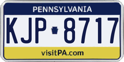 PA license plate KJP8717