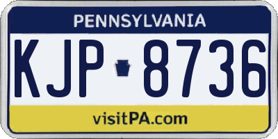PA license plate KJP8736