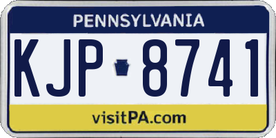 PA license plate KJP8741